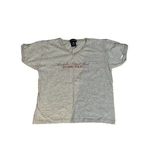 Vintage Catholic School Girl Gone Bad T-Shirt Women’s Large Gray Sexy School Gir